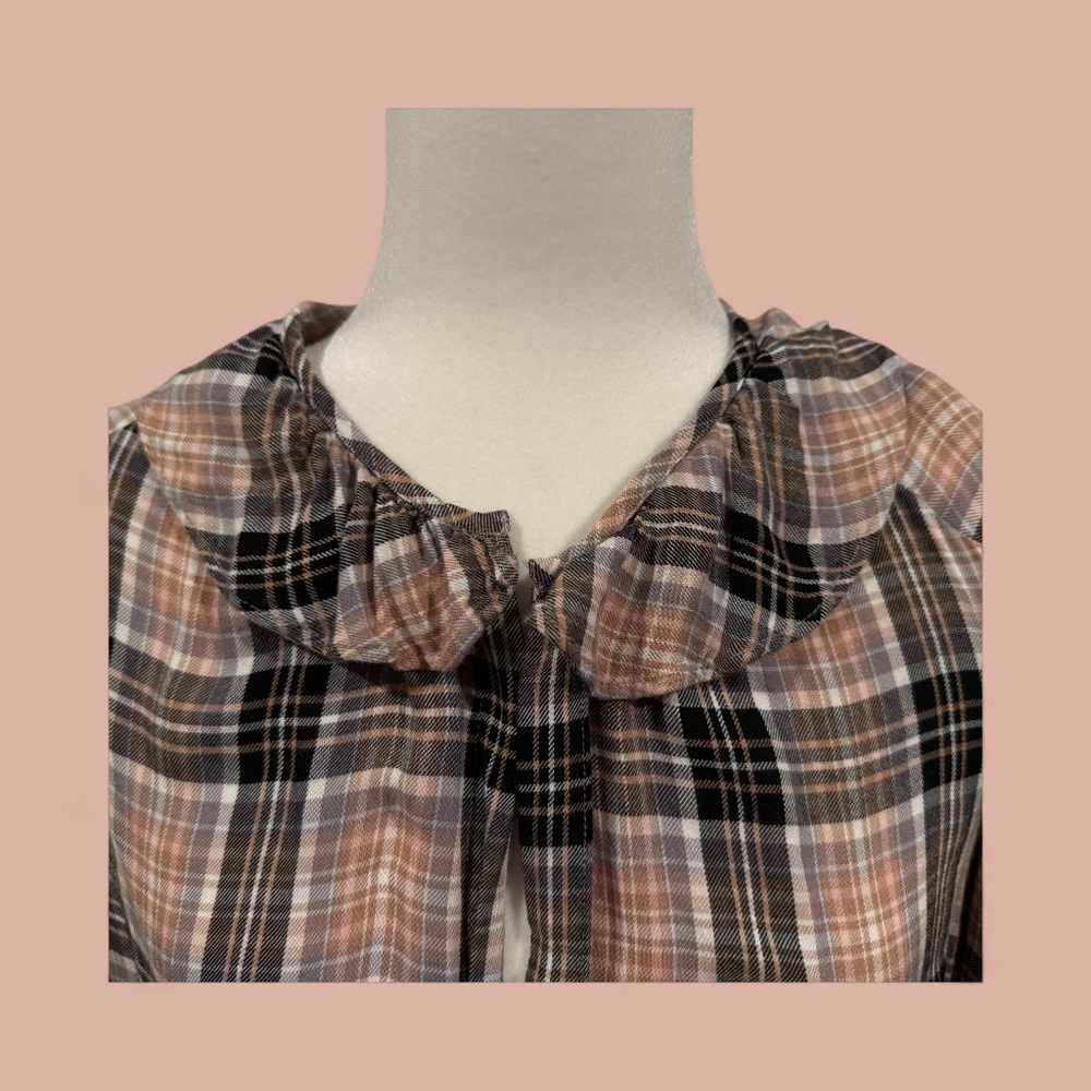 Boho Style J. Crew plaid flannel shirt - Picture 6 of 10